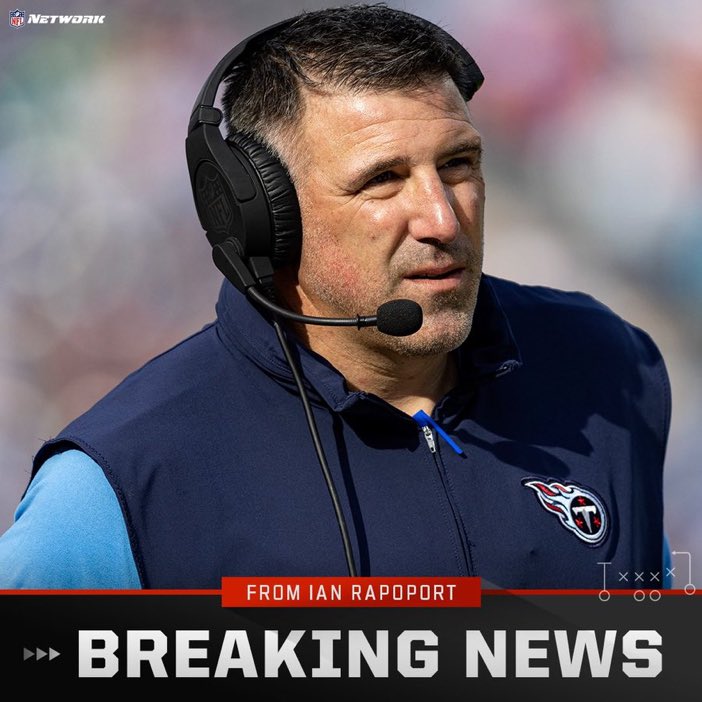 vaile98's tweet photo. Sources: #Titans coach Mike Vrabel will not return in 2024, sources say, as both sides will move on after six seasons that included one Coach of the Year nod for Vrabel. He’s expected to be one of the top candidates available. https://t.co/yimwLYhY8s