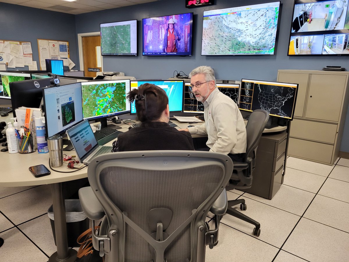 Today Kathy Babers from the Louisiana 4th Congressional District stopped by our office for a tour of operations. We demonstrated the forecast process and warning operations and discussed how we communicate weather information with core partners.