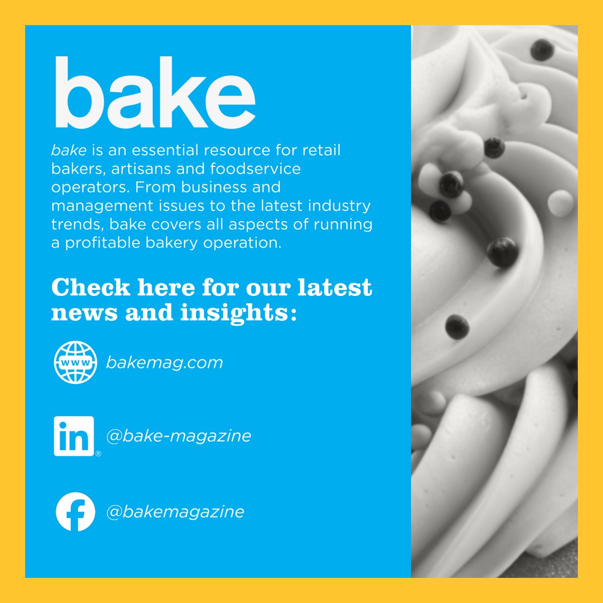 bakemag's tweet image. After much consideration, we’ve decided to hit pause on our X account and focus on platforms where we can best reach the baking industry.

You can find our latest updates on:
bakemag.com
LinkedIn: ow.ly/B3Lb50QpeBx
Facebook: ow.ly/9xhA50QpeBw