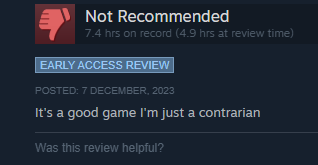 operagxofficial's tweet image. Lethal Company negative reviews