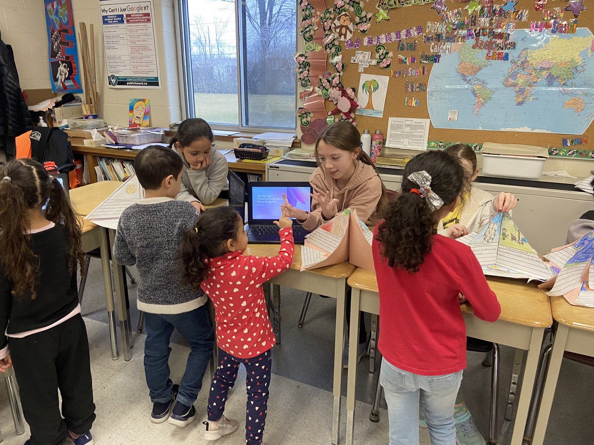 4C had a great time sharing their Animal projects and PPT with the whole McWilliam community!! #proudteacher <a href="/JAMMustangs/">McWilliam Mustangs</a>