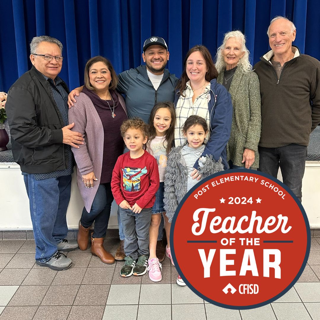 CFISDPost's tweet photo. Congratulations to Mrs. Uriegas for being recognized as the 2024 Post Elementary Teacher of the Year! https://t.co/YnHDp16AGV