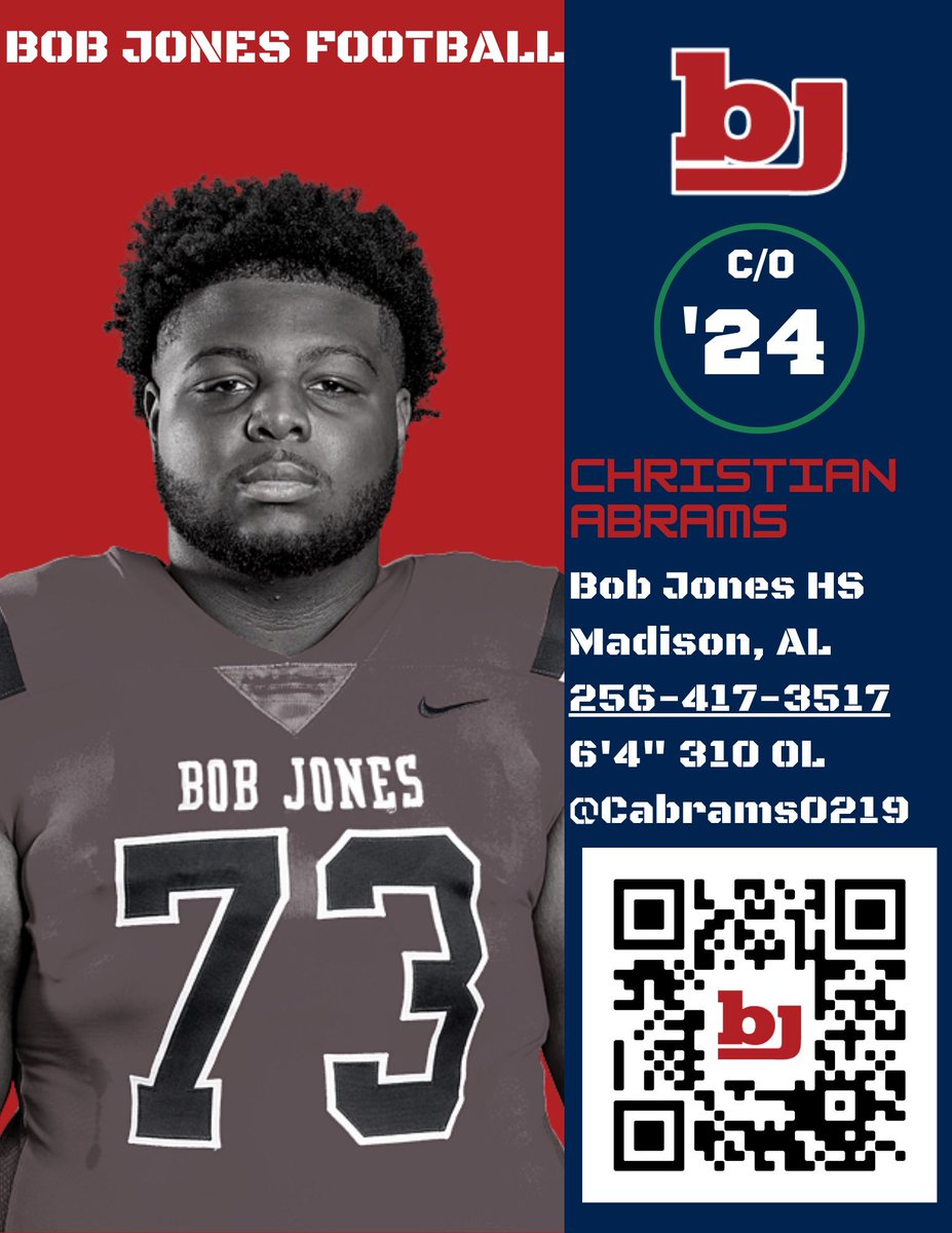 Bob Jones High School Football Recruiting tweet media