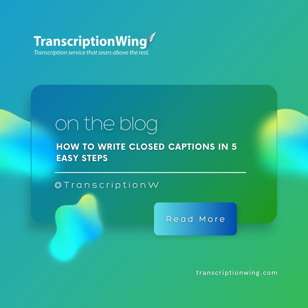 Adding closed captions to videos can increase watch time by 12% and make them accessible to viewers who are deaf or hard of hearing. Learn how to write closed captions to create successful video content: bit.ly/3U0JlyO 

#transcriptionservice #subtitles #captions