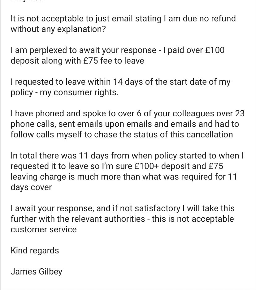 gilbey84's tweet photo. @MartinSLewis  can this car insurance do this too me? Had my life from the start, poor communication and customer service.. me constantly trying to chase up and find out the stage my cancellation was at #veryannoyed https://t.co/8u5kKp0sk2