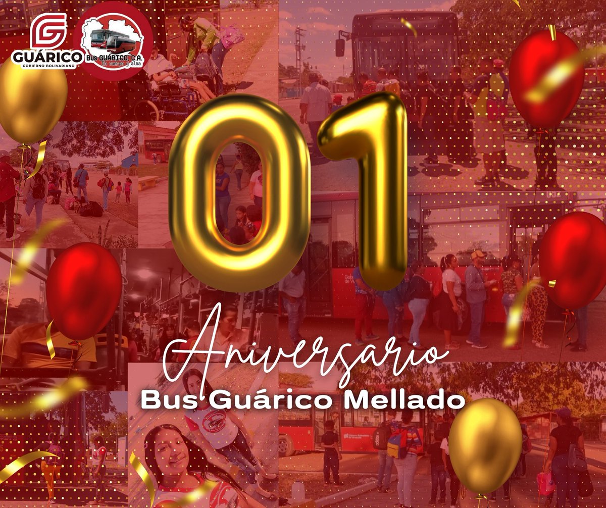 🚍 #BusGuáricoAlDía 
La gran familia de Bus Guárico está orgullosa de celebrar el 1er aniversario de la inauguración de la ruta San Juan - El Sombrero, ruta que a movilizado a más de 200 mil guariqueño y visitantes, prestando así el mejor servicio para todos sus usuarios.
.
.
