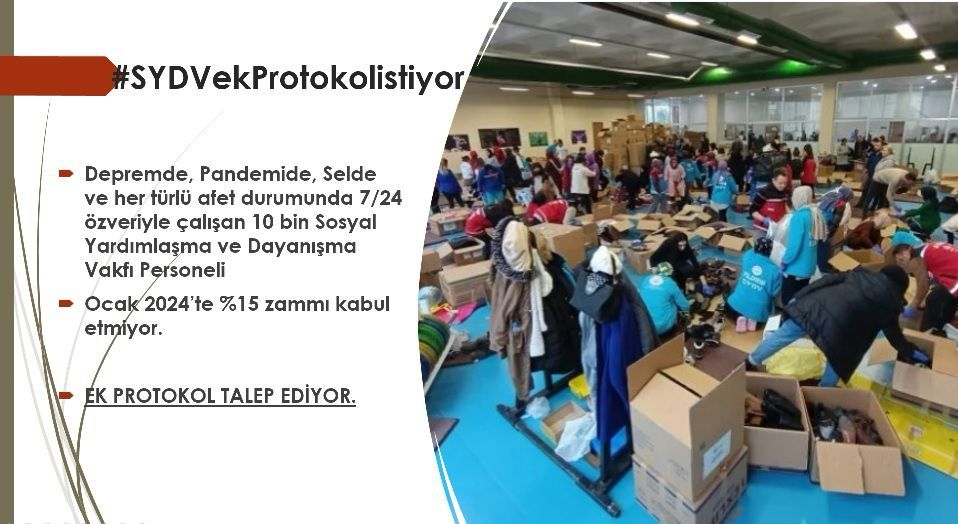 En çok çalışan, en çok yorulan kurum çalışanlarına en az zam inanılır gibi değil
#SYDVekProtokolistiyor
<a href="/RTErdogan/">Recep Tayyip Erdoğan</a> <a href="/MahinurOzdemir/">Mahinur Özdemir Göktaş</a> <a href="/memetsimsek/">Mehmet Simsek</a> <a href="/isikhanvedat/">Prof. Dr. Vedat Işıkhan</a> <a href="/UlviYonter/">Dr.İzzet Ulvi YÖNTER</a> <a href="/55erhanusta/">Dr. Erhan Usta</a> <a href="/ozturkercn/">ERCAN ÖZTÜRK 🇹🇷</a> <a href="/tcailesosyal/">T.C. Aile ve Sosyal Hizmetler Bakanlığı</a> <a href="/trt/">TRT</a> <a href="/ntv/">NTV</a> <a href="/cnnturk/">CNN TÜRK</a> <a href="/ahaber/">A Haber</a> @FOXhaber <a href="/alemdareyup/">Eyüp Alemdar</a> <a href="/KOOPISSENDIKASI/">Koop-İş Sendikası</a> <a href="/t/">Tantek</a>