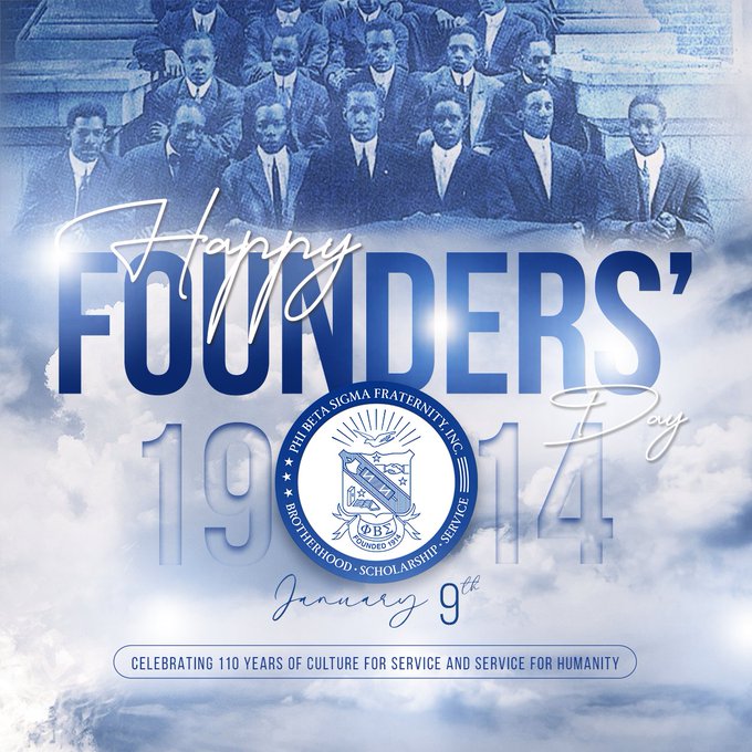 The Greatest Fraternity in the world was founded on January 9, 1914 at Howard University, Washington DC. to be based on Service, Brotherhood, and Scholarship, and guided by the great motto: 'Culture for Service and Service for Humanity'. This is PHI BETA SIGMA FRATERNITY, INC.