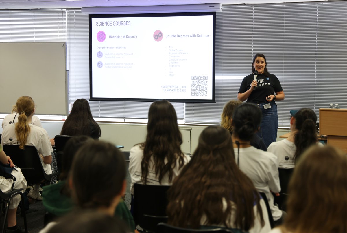 Thank you to @Monash_Science for joining us at the Careers Day session of the 2024 NYSF Year 12 Program in Canberra! “We have some really amazing clubs and teams at Monash that are completely student-run! It's a great way of getting involved!”