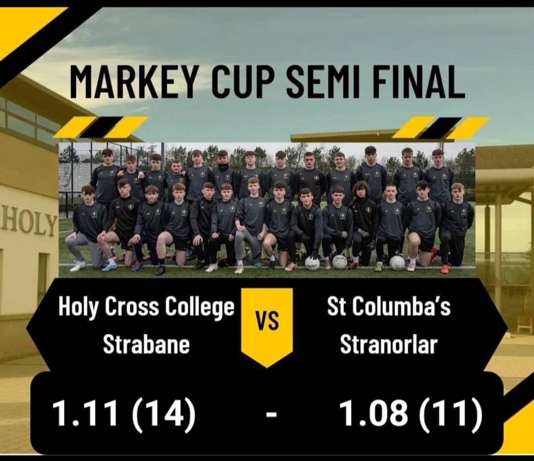 I am immensely proud of these lads. Worked really hard and stepped up when it mattered in the closing stages. Commiserations to a fantastic St Columba's side.
