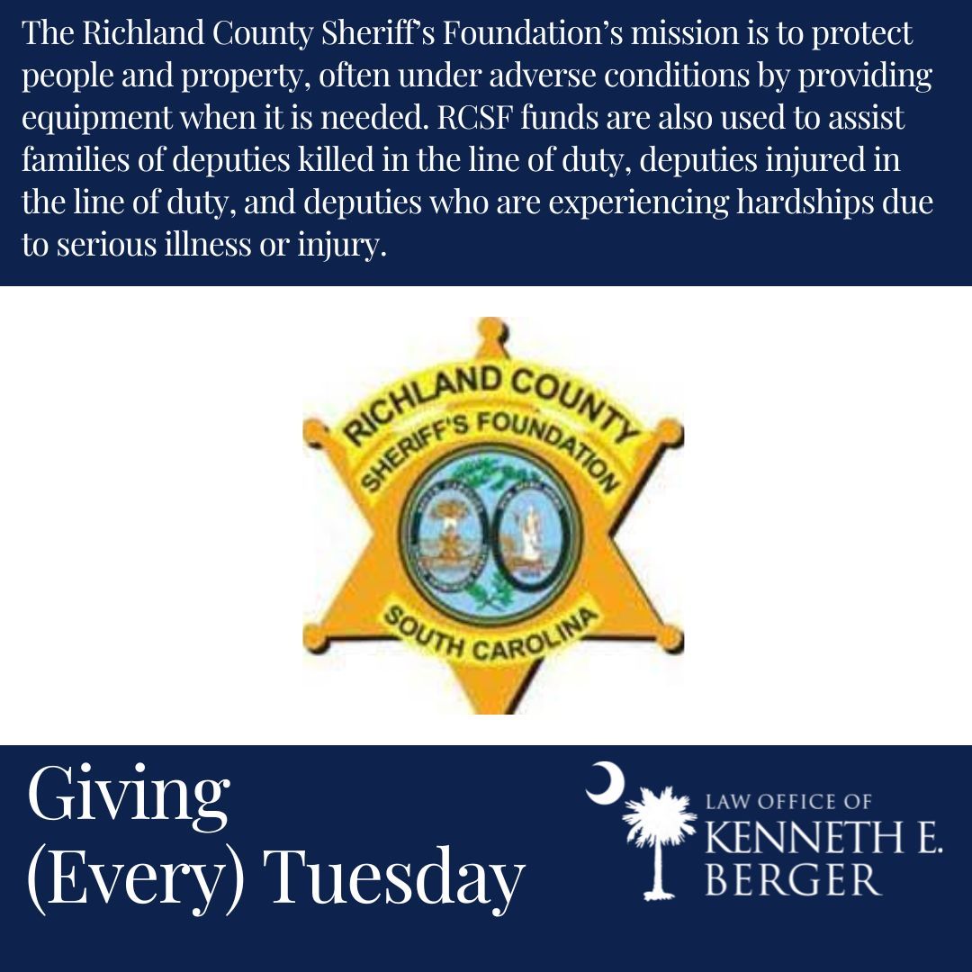 Today is Law Enforcement Appreciation Day! So on this Giving (Every) Tuesday, we are donating to the Richland County Sheriff's Foundation to support their efforts in assisting the families of deputies who have been killed or injured on duty.

#LOKB #givingeverytuesday #rcsfsc