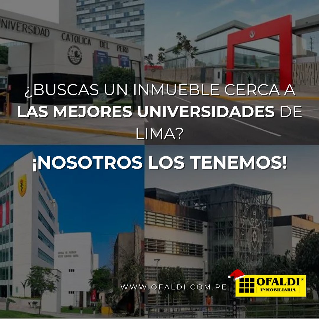 Ofaldilima's tweet photo. Con ayuda nuestra podrás obtener inmuebles cerca a las mejores universidades de Lima📍
¡Contáctanos!🏡
📞 217 - 1500
📱 998 167 586
🌎 https://t.co/XdmbIcdF3a
.
.
#casaenventa #agentetop #realstate #todolimaenunsoloportal #ofaldi #ofaldiinmuebles #ventadecasa https://t.co/M4J8NK02KD