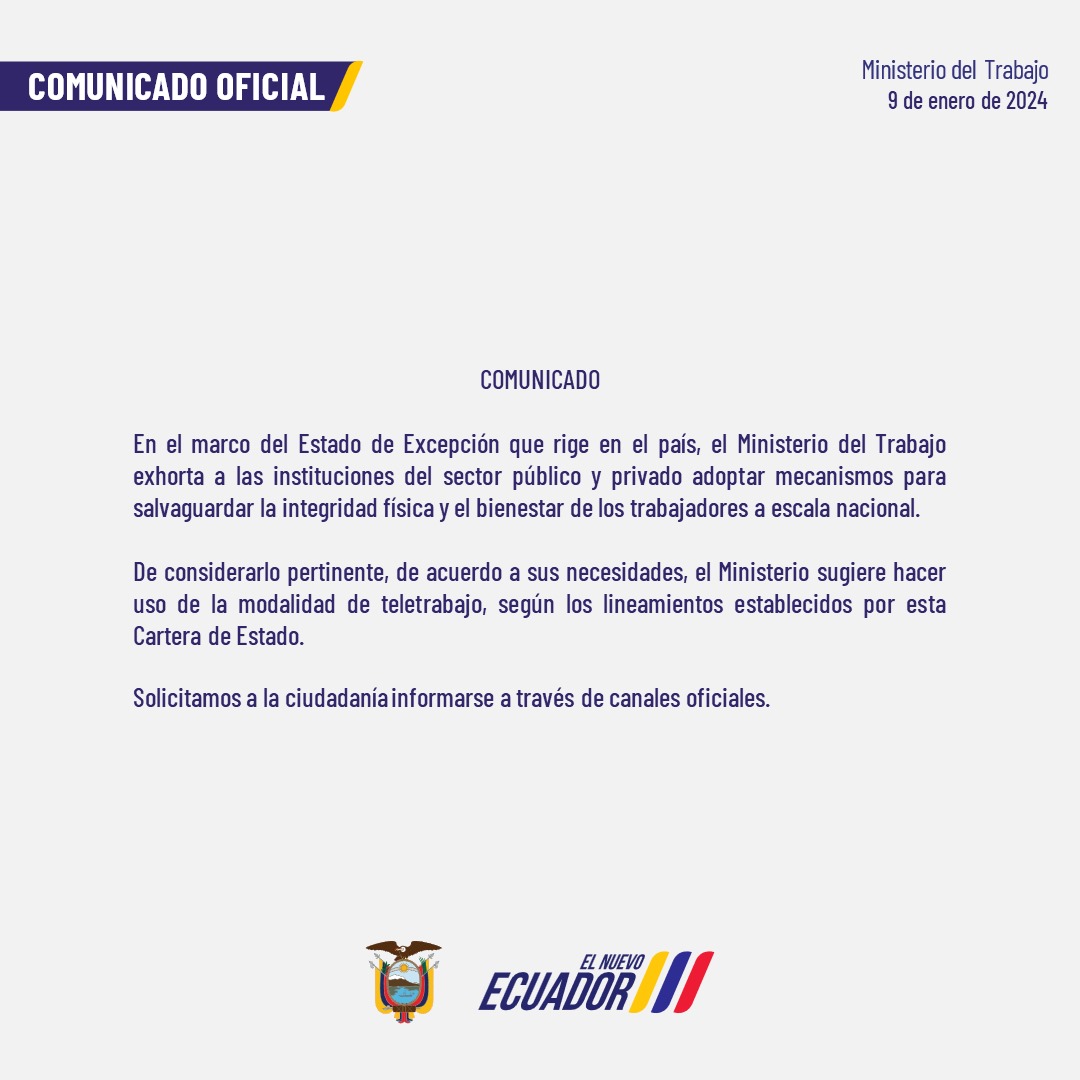 #MDTComunica | Información importante para la ciudadanía ante los acontecimientos que se suscitan en el país.