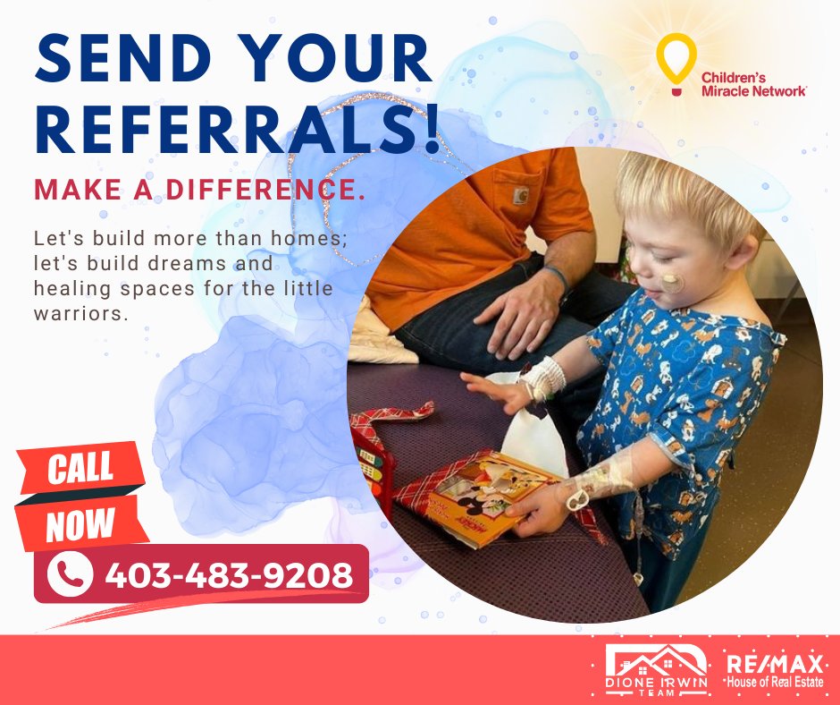 DioneIrwin's tweet photo. Making a Difference in Lives through Real Estate! 🏡💙 Every successful referral empowers us to support Children's Miracle Network Hospitals, offering hope and healing to deserving children. Join our mission to create a positive impact—one home at a time. https://t.co/UJhy3PLTW9