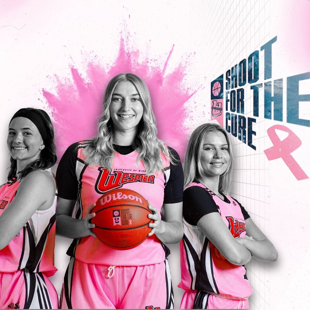 Saturday is our Shoot for the Cure game and we are once again looking to raise funds via a Shoot-a-Thon for this wonderful <a href="/USPORTSca/">U SPORTS</a> initiative. 

All the info is here ➡️ wesmen.ca/news/2024/1/9/… 

#WePlayForWinnipeg