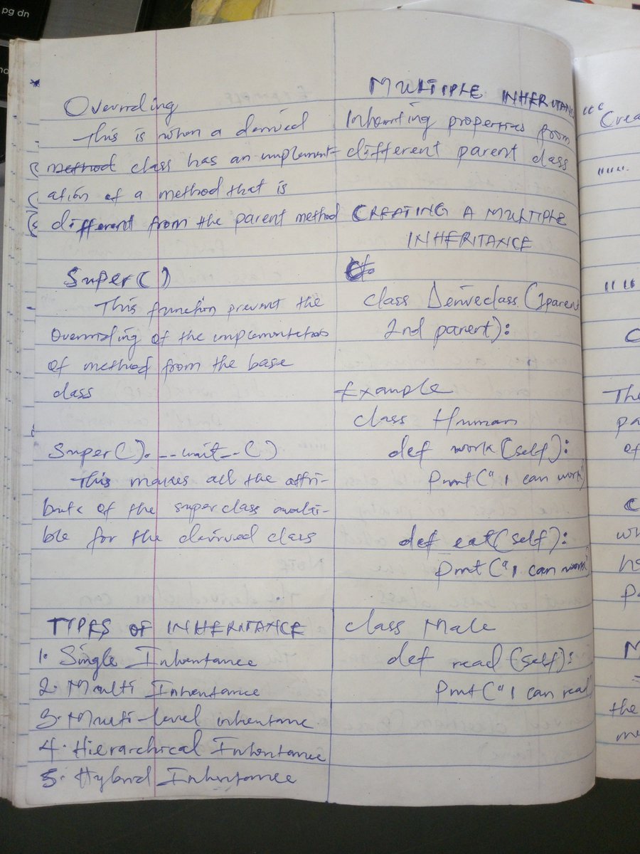 EnejiVictor4's tweet image. Today was spend learning Inheritance in Python OOP.
#ALX_SE 
#software_engineering
#pythonprogramming