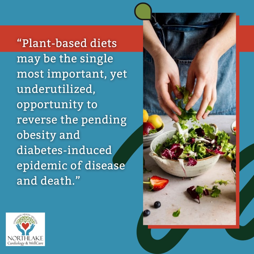 It's time to take charge of our health and add more plants into our diets! 🌱 Plant-based diets can be a powerful tool to 🛡️ protect us from the obesity and diabetes-induced epidemic of disease and death. #healthyliving #plantbaseddiet #prevention ♻️