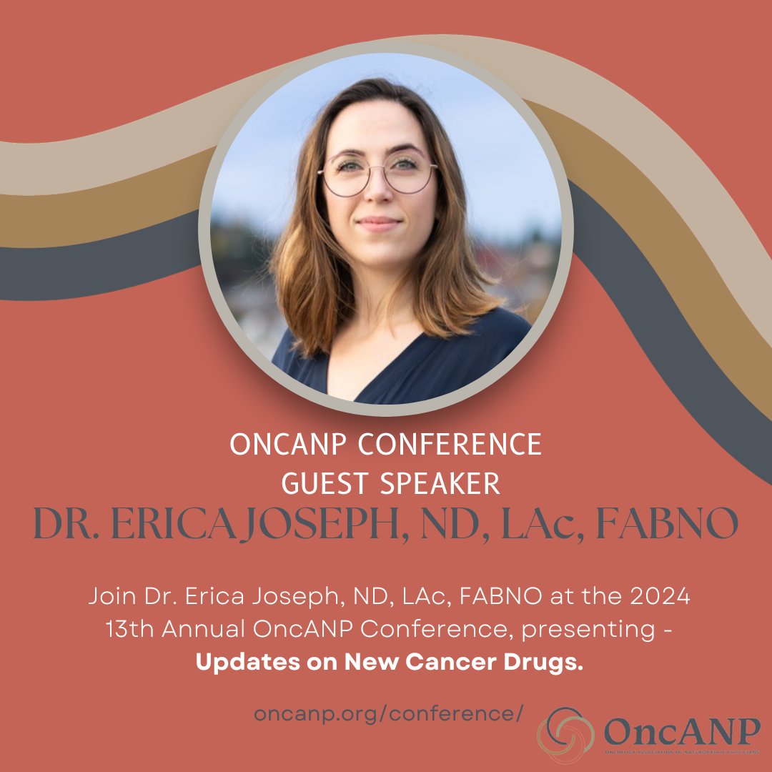 Meet Dr. Erica Joseph, ND, LAc, FABNO, as she takes the stage at the 13th annual OncANP Conference to delve into the forefront of advancements in cancer treatment. 
#naturopathicmedicine #integrativeoncology #KNOWIntegrativeOncology #OncANP