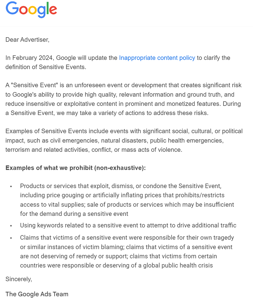 KillAuDeepState's tweet photo. Google is preparing for a ‘Sensitive Event’. https://t.co/SgTWmIUavm