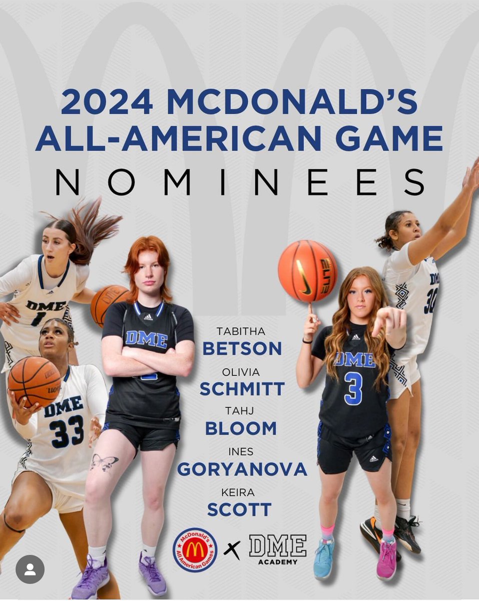 DME Academy Girls Basketball (@dmeacademygbb) on Twitter photo Congrats to the โSeniors who were recognized as <a href="/McDAAG/">McDonald's All American Games</a> Nominees. Well deserved! Congrats to the โSeniors who were recognized as <a href="/McDAAG/">McDonald's All American Games</a> Nominees. Well deserved!