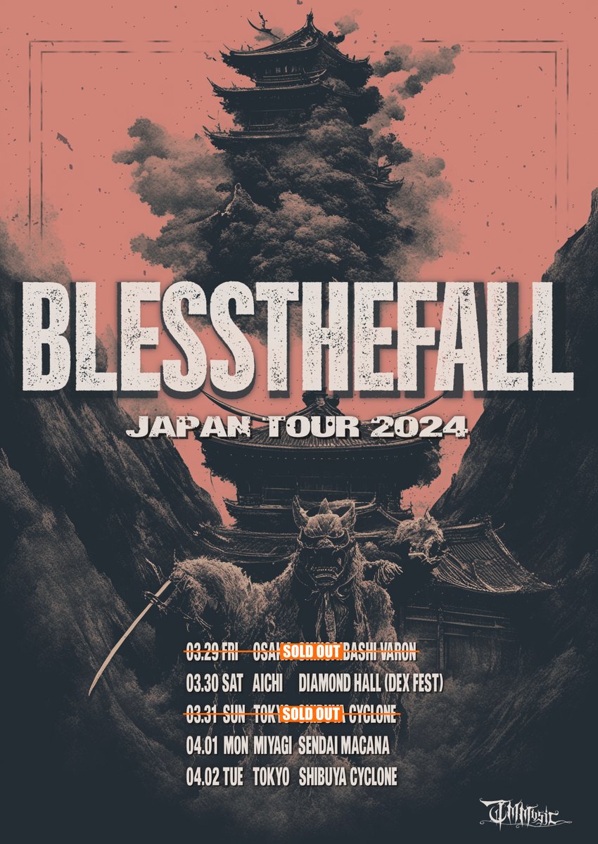 Arigatō Japan, for all the love you have shown us with the announce of our upcoming tour!  We’re adding a second Tokyo show and can’t wait to return. Tickets & VIP available NOW. Tickets: t.livepocket.jp/e/nx1jg VIP: tmmusic.base.shop