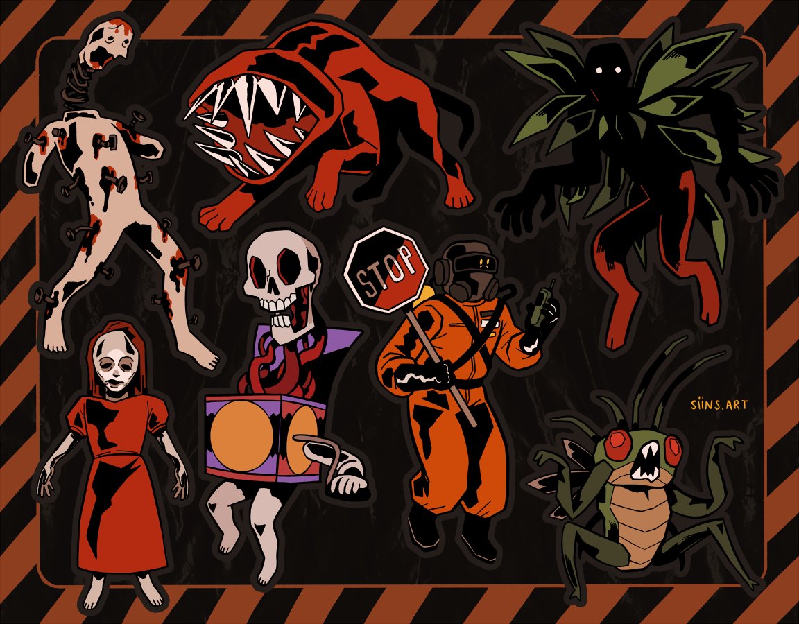 SIIINS's tweet image. a little #lethalcompany sticker sheet! :^)