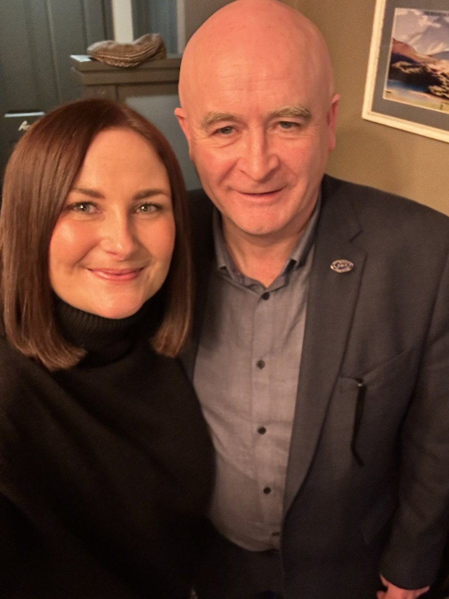 Fantastic night celebrating 150 years <a href="/RMTunion/">RMT</a> 🙌🏼 even more fantastic finally getting to meet Mick Lynch &amp; Eddie Dempsey! In the words of our general secretary tonight “Don’t let the capitalists win, we can be a socialist Britain, let’s not go back in time” #GeneralElection2024