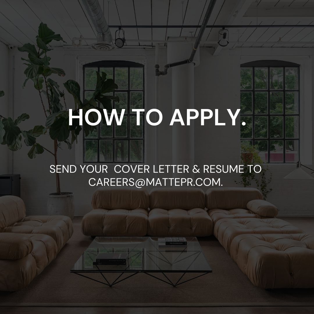 heidiruggier's tweet photo. Are you passionate about PR and content creation? Matte PR is searching for a digital account coordinator to join our dynamic team. What are you waiting for? Send your cover letter and resume to careers@mattepr.com #MattePR #PRToronto #PublicRelations https://t.co/6TvHDwWXWn
