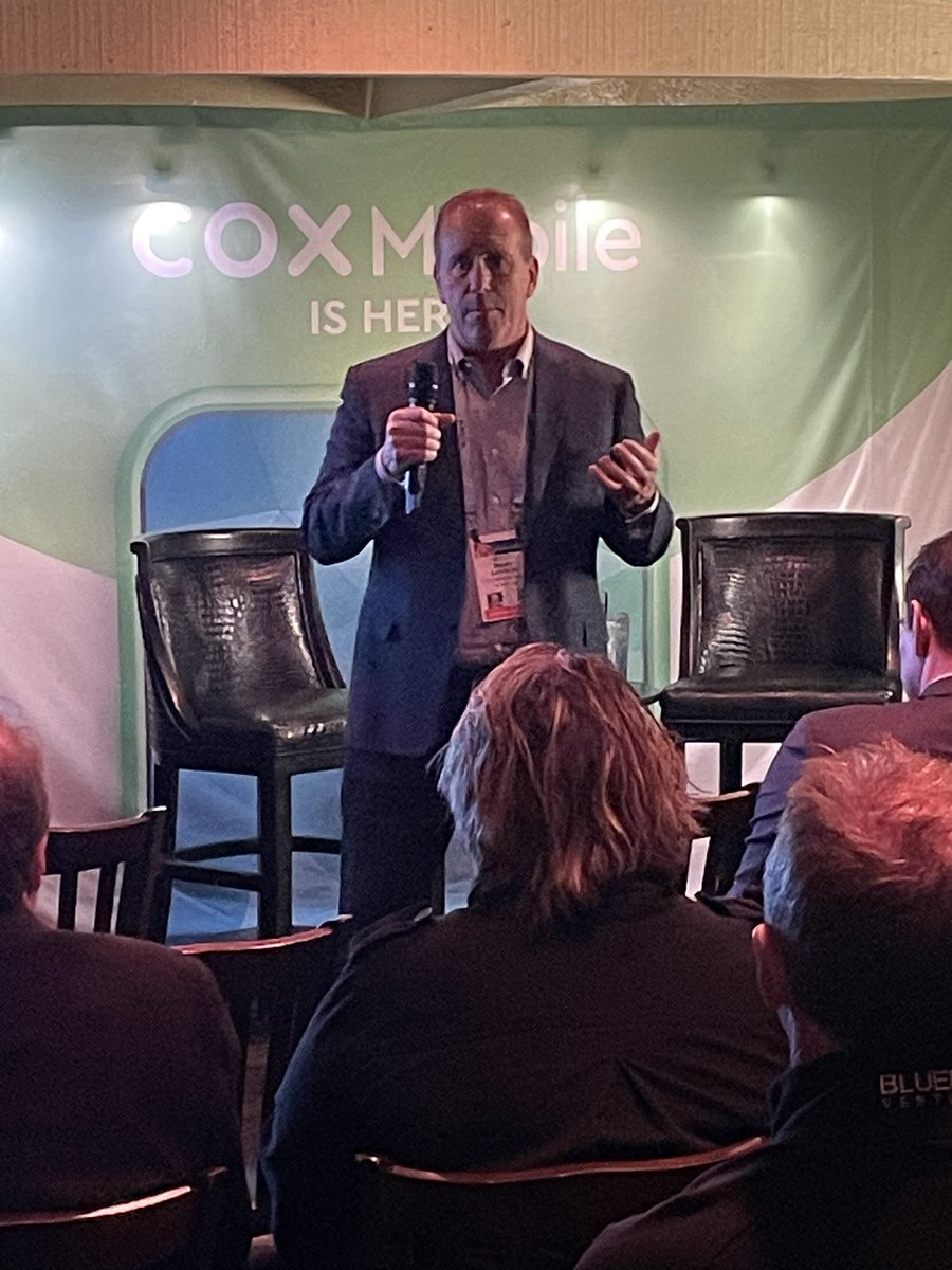 toddpr's tweet photo. Cox celebrating one year in Cox 
Mobile with press and analysts at #CES2024. Thanks to Piero’s for providing the most convenient old school Italian lunch at #CES https://t.co/BkAi9BSDww