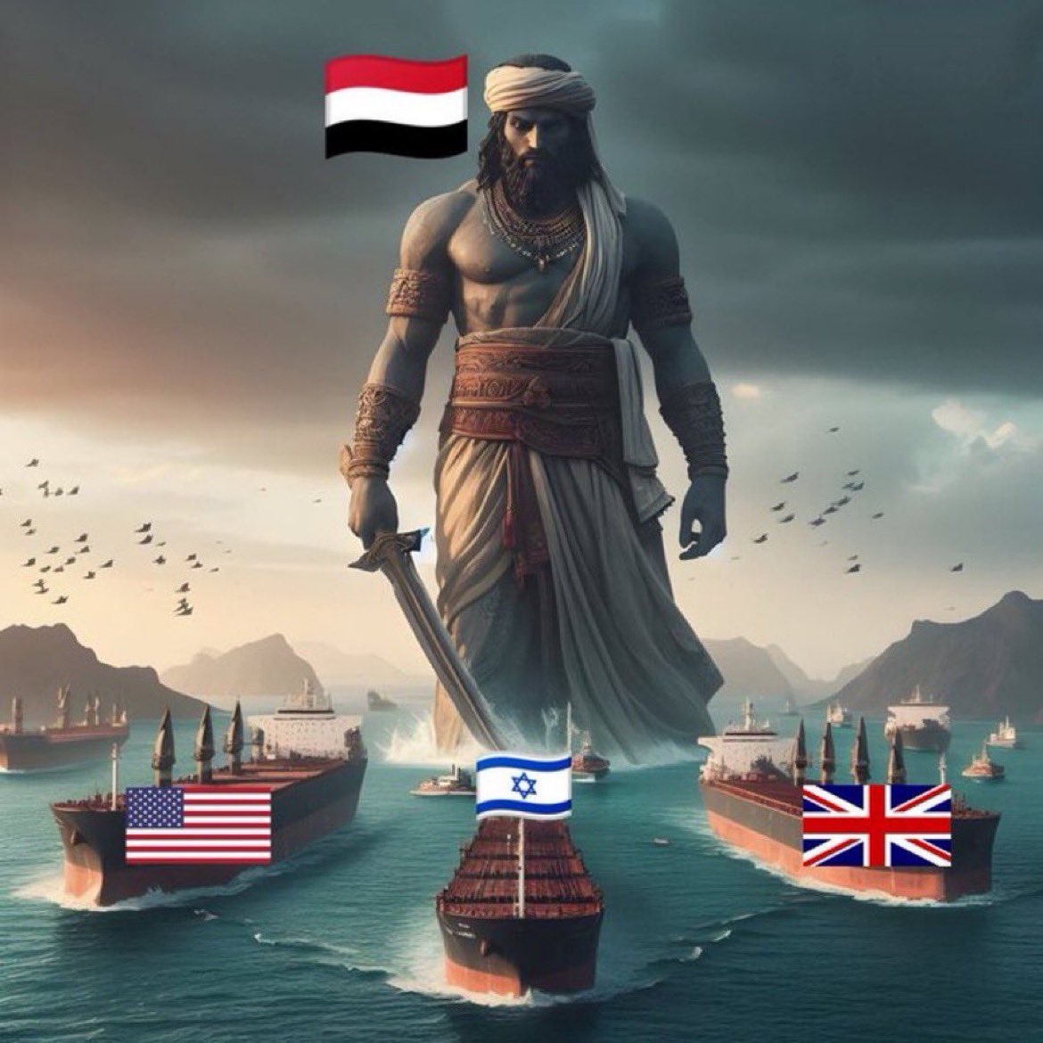 Al-Houthi is considering the option of closing the Red Sea if the warships of the American-led coalition protecting Israeli ships refuse to leave the Red Sea

#Houthis #Red_Sea #yemen #America #European_Union #Gaza_War #Palestine #israil 
#wintervolliefde #paobc #WIGMUN #gaming