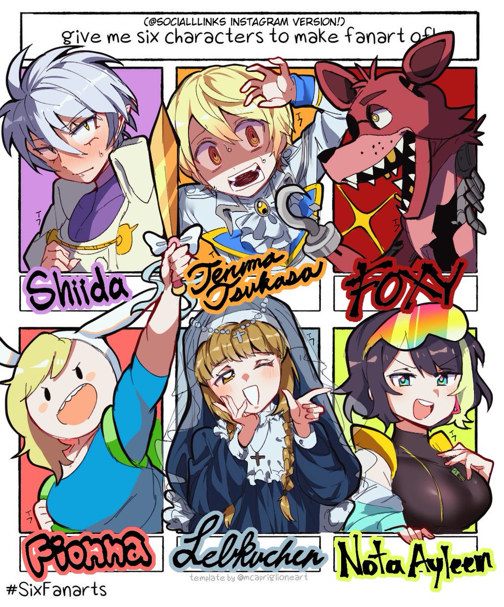 here are the requests from the instagram version! #sixfanarts 