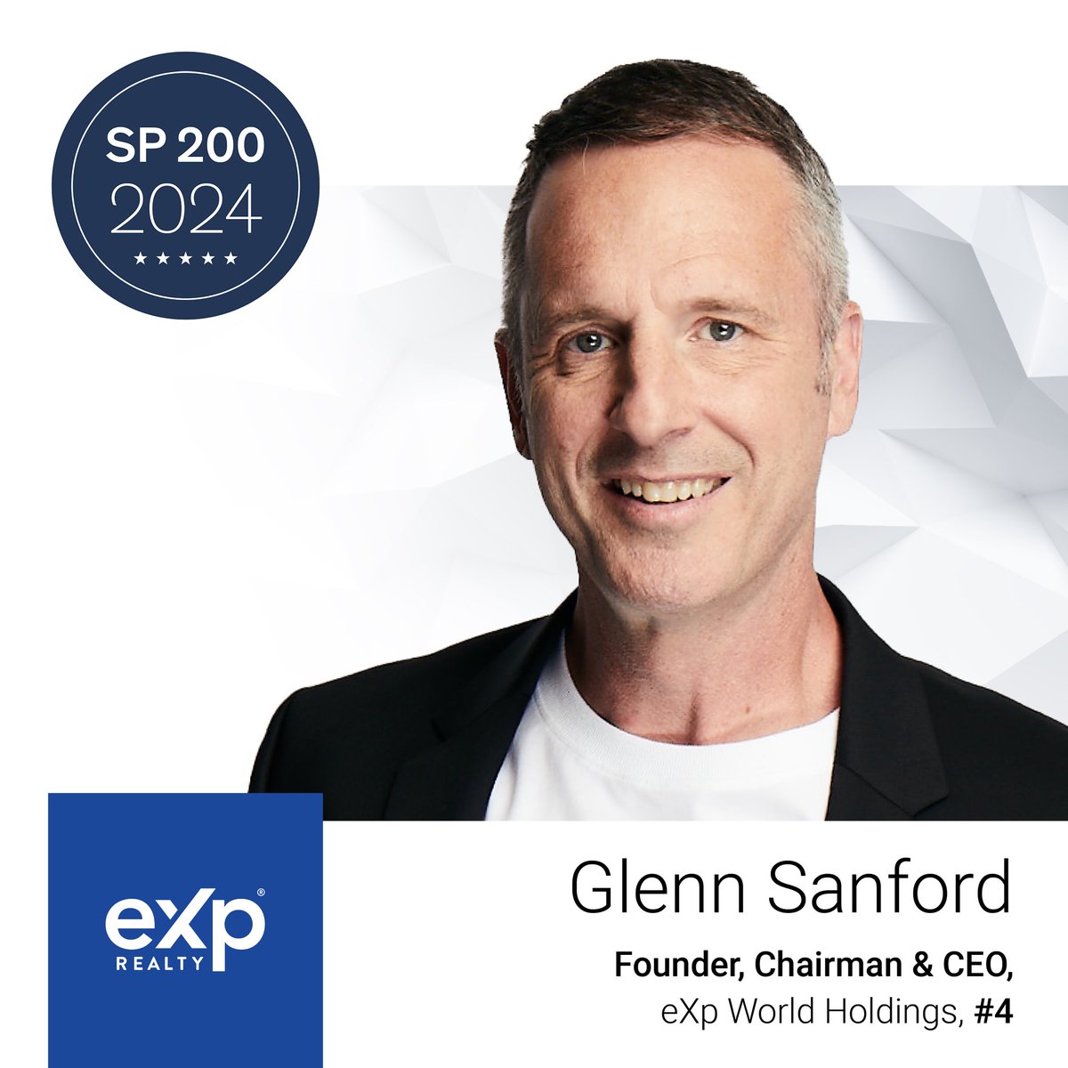 We’ve got some BIG news to share! Our CEO and Founder, <a href="/ceoglenn/">Glenn Sanford</a>, ranked #4 on the 11th annual Swanepoel Power 200 list that was released earlier today🎉

What an incredible accomplishment Glenn, we are all so #eXpProud of you.

Read more: bit.ly/3OWYrPV

 $EXPI