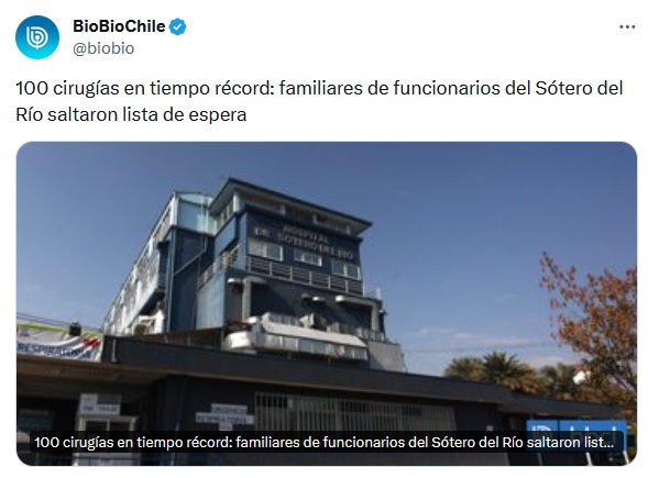 El legado del régimen de Boric es corrupción hacia el lado que mires | 100 cirugías en tiempo récord: familiares de funcionarios del Sótero del Río saltaron lista de espera #elVolteretas #mechero #GobiernoDeInutiles #INEPTOCRACIA #RenunciaBoric #BoricNoSeLaPuede