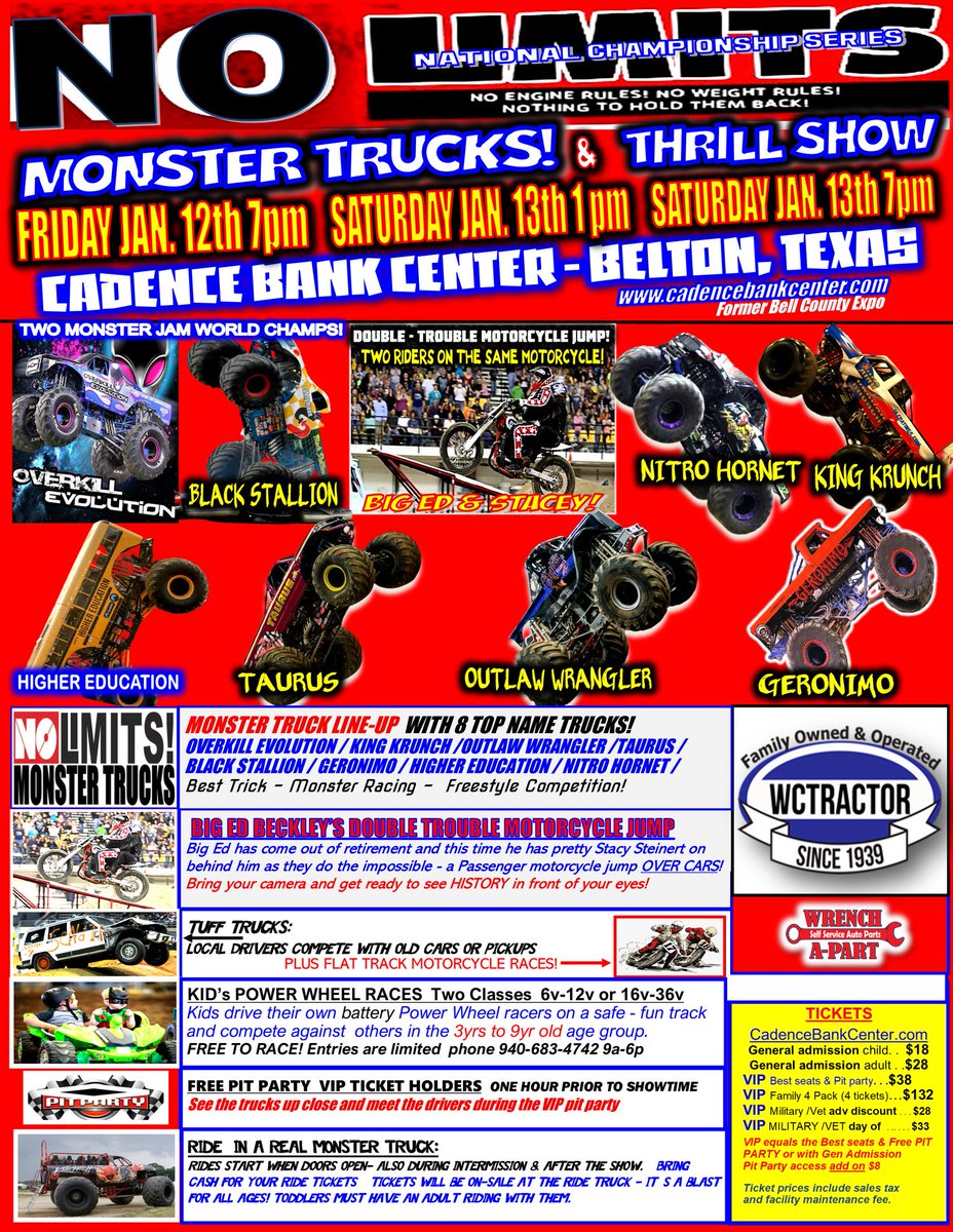 big95kbgo's tweet image. #Ad #Contest
Come by our Weekly Patio Party at Don Carlos Restaurants in Waco, Texas this Thursday from 5-7 for your chance to WIN tickets to the No Limits Monster Trucks &amp;amp; Thrill Show in Belton #PatioParty #KBGO #BIG95 #BigShow