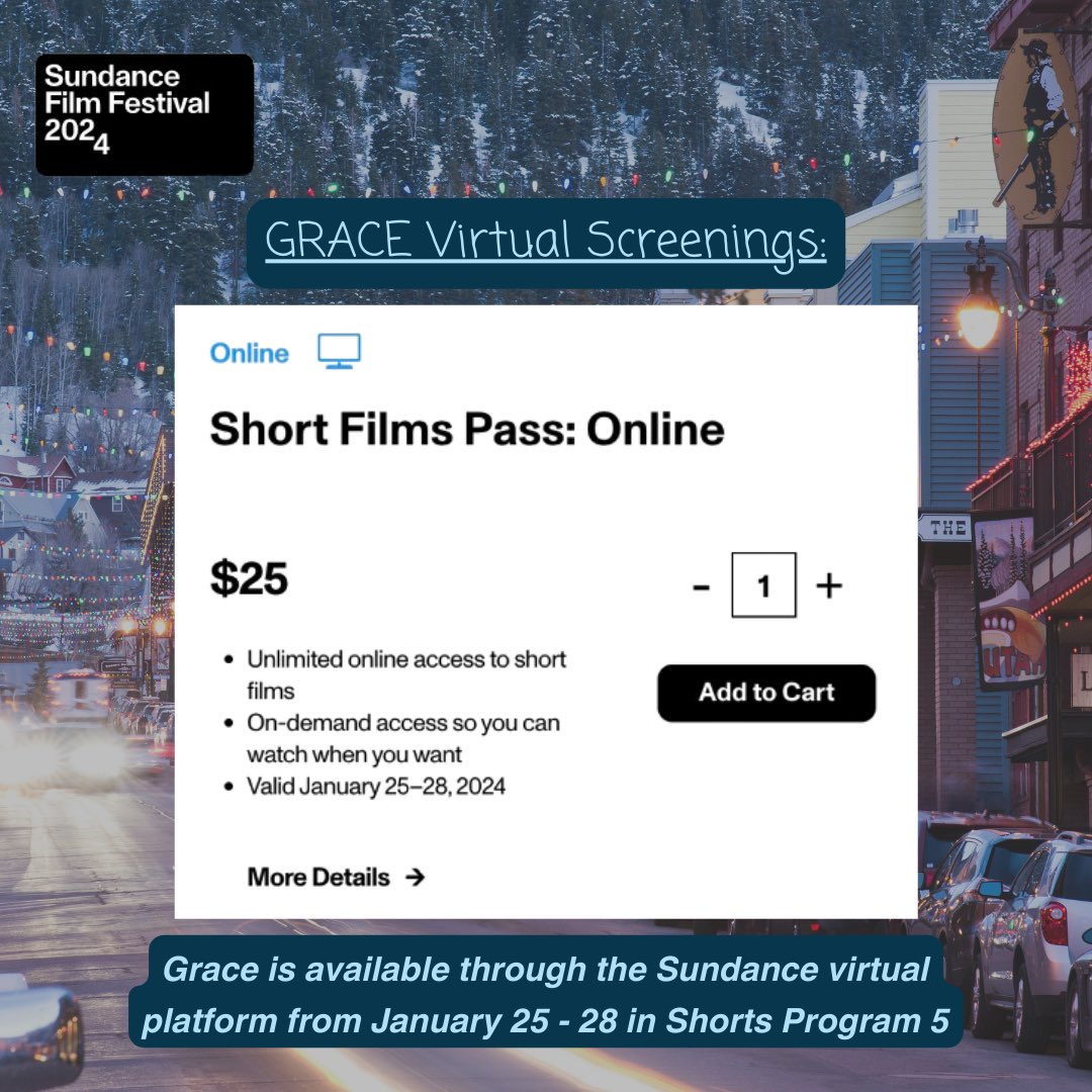 nataliejharris's tweet photo. Online Shorts Passes are available for purchase NOW! Grace is available to watch through the Sundance virtual platform from January 25 - 28 in Shorts Program 5! https://t.co/H5XjcjUVAE