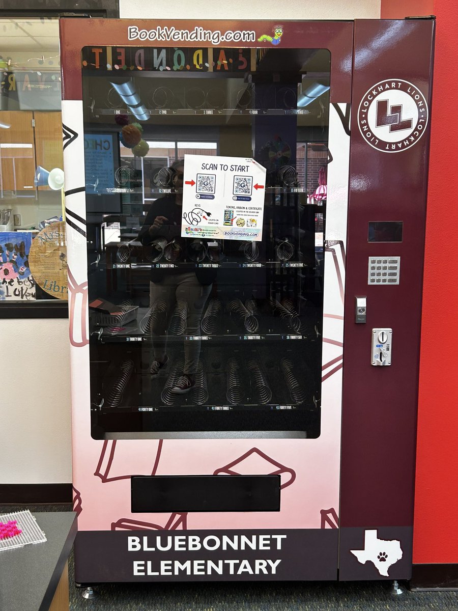 It’s book vending machine day!!! We can’t wait to see all the ways our Lions work to get some new and exciting books! @LockhartISD @SouthpawEdu @stepharillo #expeditionexceLLence @PtaBluebonnet