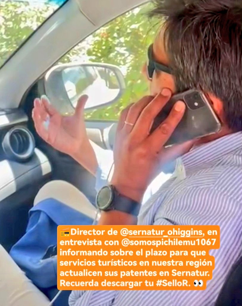Sernatur_VI's tweet photo. 📻El director de Sernatur OHiggins, Carlos Escobar, revela en entrevista con #RadioSomosPichilemu el plazo para que servicios turísticos en nuestra región actualicen sus patentes en Sernatur. Recuerda descargar tu #SelloR. 🏖️🌟 #Turismo #Pichilemu https://t.co/5FfmYyZNKp