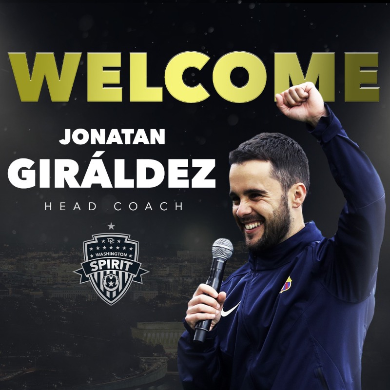 WashSpirit's tweet photo. It's official. 

The Washington Spirit names FC Barcelona Femení’s Jonatan Giráldez Costas as new head coach!