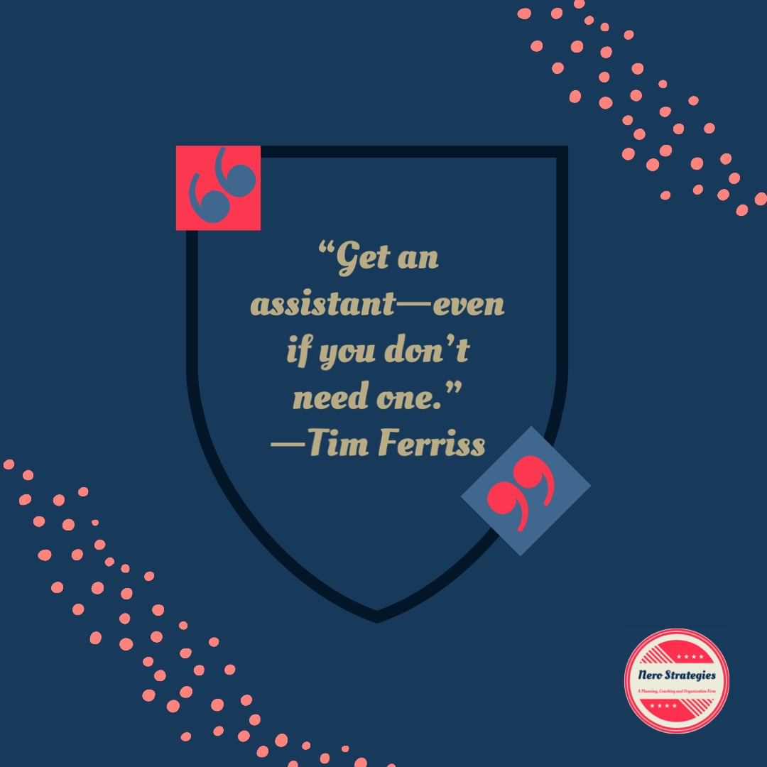 nerostrat's tweet photo. Tim Ferriss said it best: 'Get an assistant—even if you don’t need one.' 🌟 At Nero Strategies, we're all about maximizing efficiency and skyrocketing success. Sometimes the smartest move is to empower someone else to help steer your ship. 🚀 https://t.co/cNt9f8rwNK