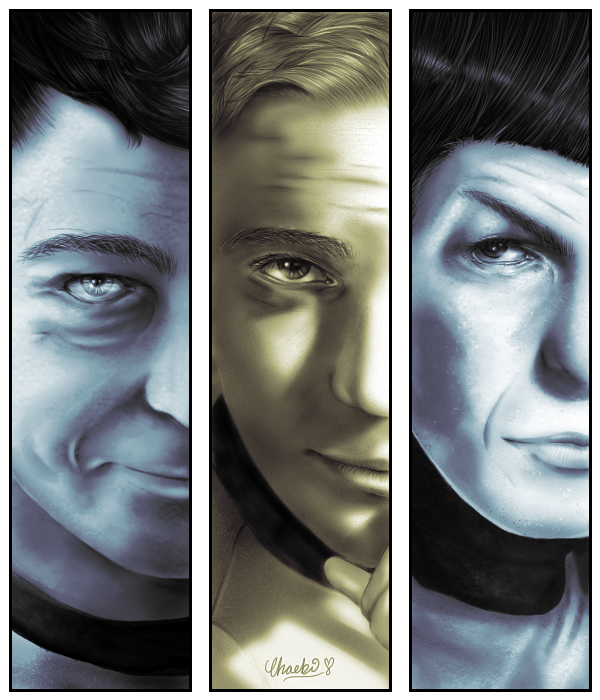 antipodal's tweet photo. #StarTrek #STTOS #TriadDaily #AllStarTrek
Tweeting 1 photo Kirk, Spock &amp; McCoy as the triumvirate per day, starting from the oldest saved photo on my computer.
I have 800.
Today's is from May 25, 2022. 
Artist is First Officer Chaebi
https://t.co/ZffF4TghZA
Triumvirate Are Us! https://t.co/P9w2fh8kum