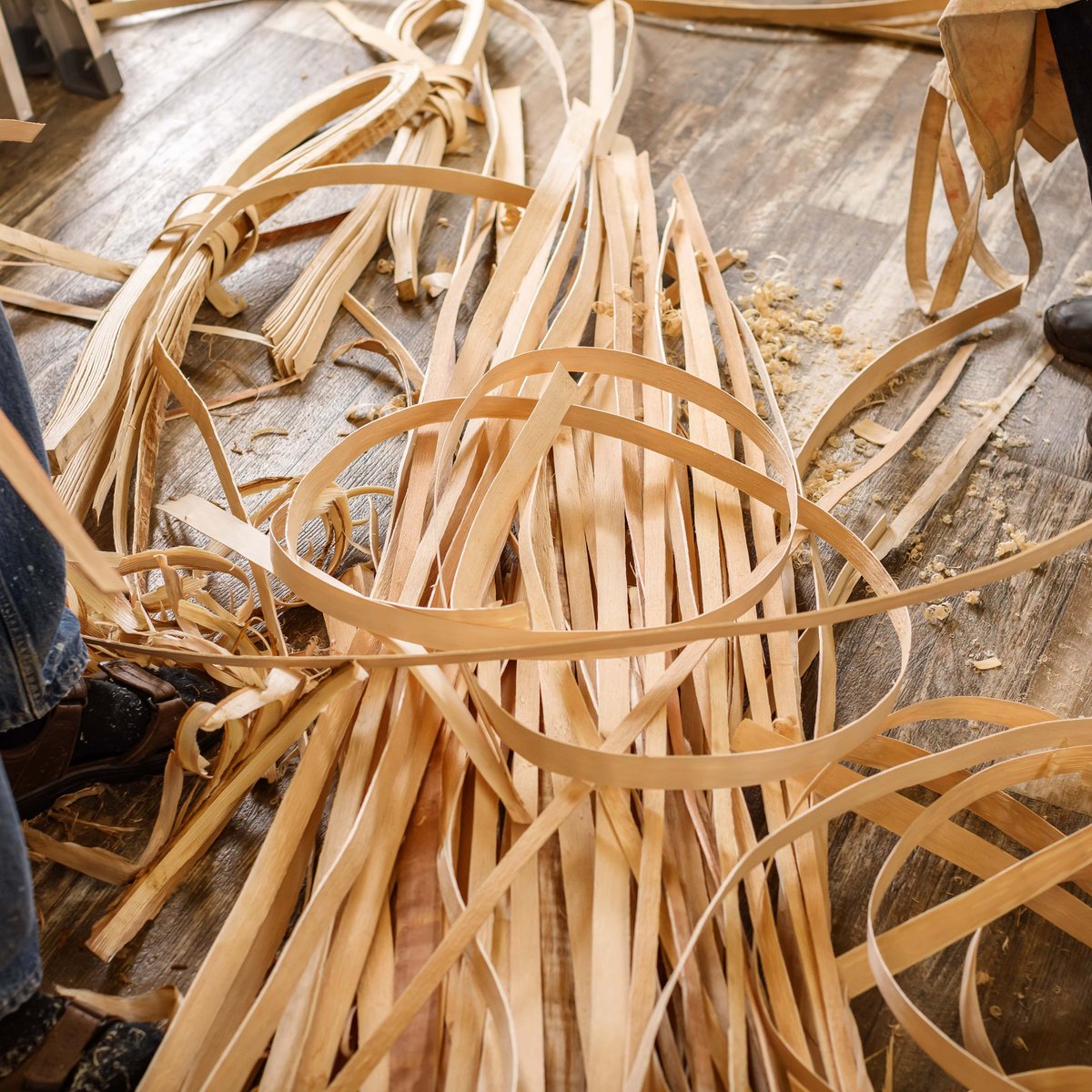 In the hands of an expert basket maker, these ash splints become a beautiful basket in just a few hours! 🧡

These baskets can last indefinitely and be passed down for generations if stored in a moderate environment. Not too dry (not in an attic) and not too wet or humid.
