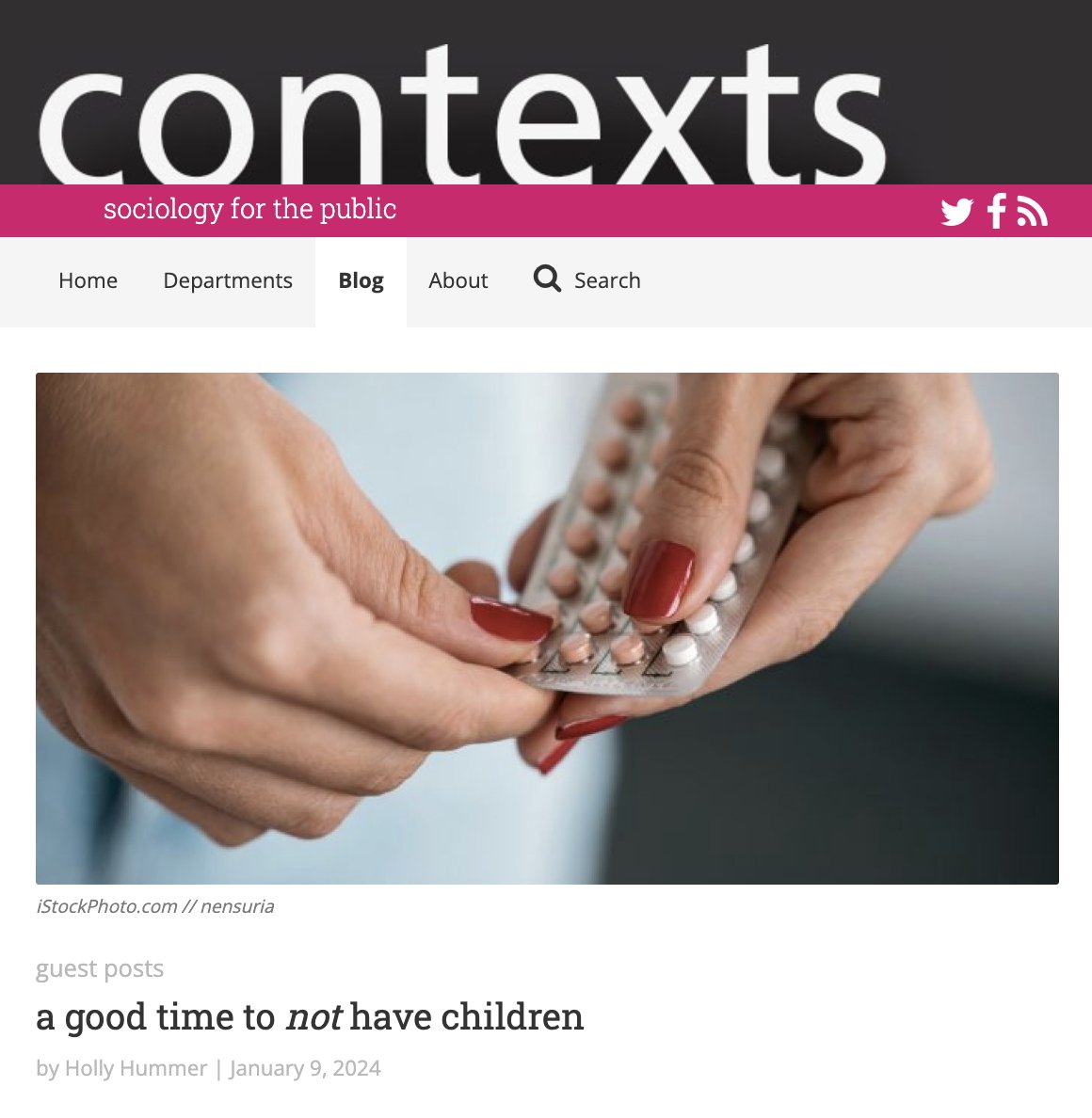 New blog! 📢 Check out @hummer_holly's (@Harvardsoc) @contextsmag essay on women's family decision-making during #COVID19 🍼

TLDR: It's a good time *not* to have children. 

@HarvardCulture @Harvard @Pop_Council @ASA_Family @ASASexandGender