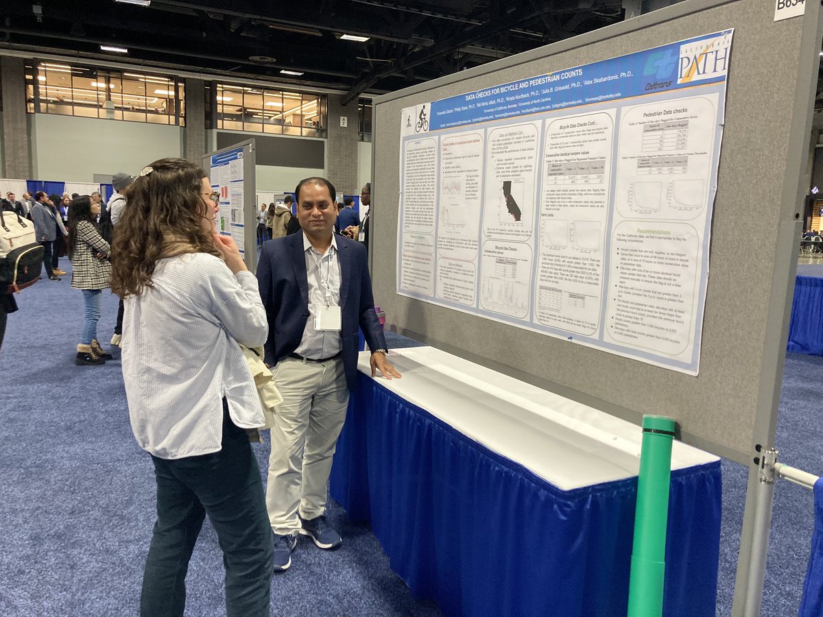 SafeTREC’s Md. Mintu Miah discusses poster B634 “Data Checks for Bicycle and Pedestrian Counts” @NASEMTRB #TRBAM