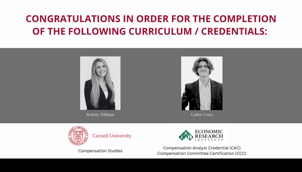 1_ReputationLLC's tweet image. At 1REP, continuing education is a key part of our culture. We are very proud of Brittny Tillman and Caden Conn for their recent certifications from Cornell and ERI. This takes a great deal of discipline and commitment- something they both bring to this great company of ours!