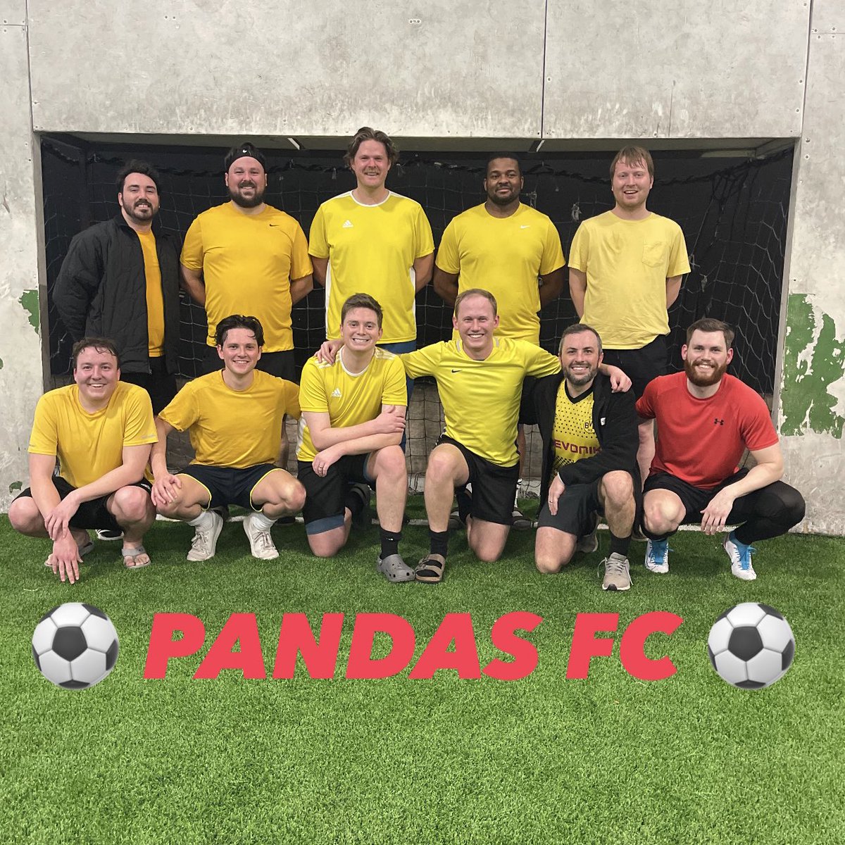 RedPandasFC's tweet image. The Red Pandas FC, aka the Trash Pandas, won a hard-fought 10-8 victory Sunday, in our final game of the Dec-Jan season. 

New season begins this weekend w/ the lads intent on winning *at least* as many matches as we lose. Follow for more from your favorite rec league soccer club