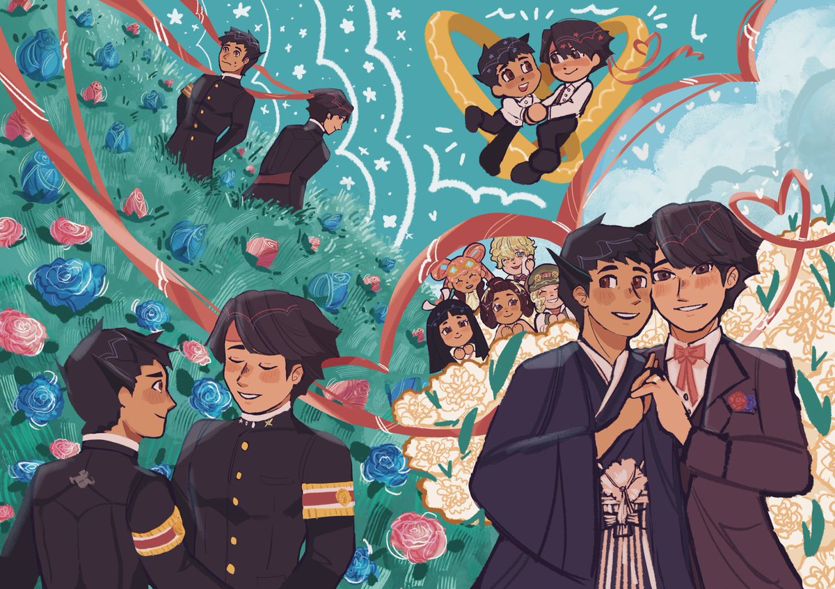 Yippee I’m so excited to share this!!! Here is my full piece for <a href="/DesireZine/">Desire: An Asoryuu Marriage Zine - Charity Run!</a> !!! I really enjoyed drawing these two and the background! Thank you all who bought and supported this zine and the awesome contributors that took part of this project💖💖💖

#asoryuu #ryuuaso #dgs #tgaa