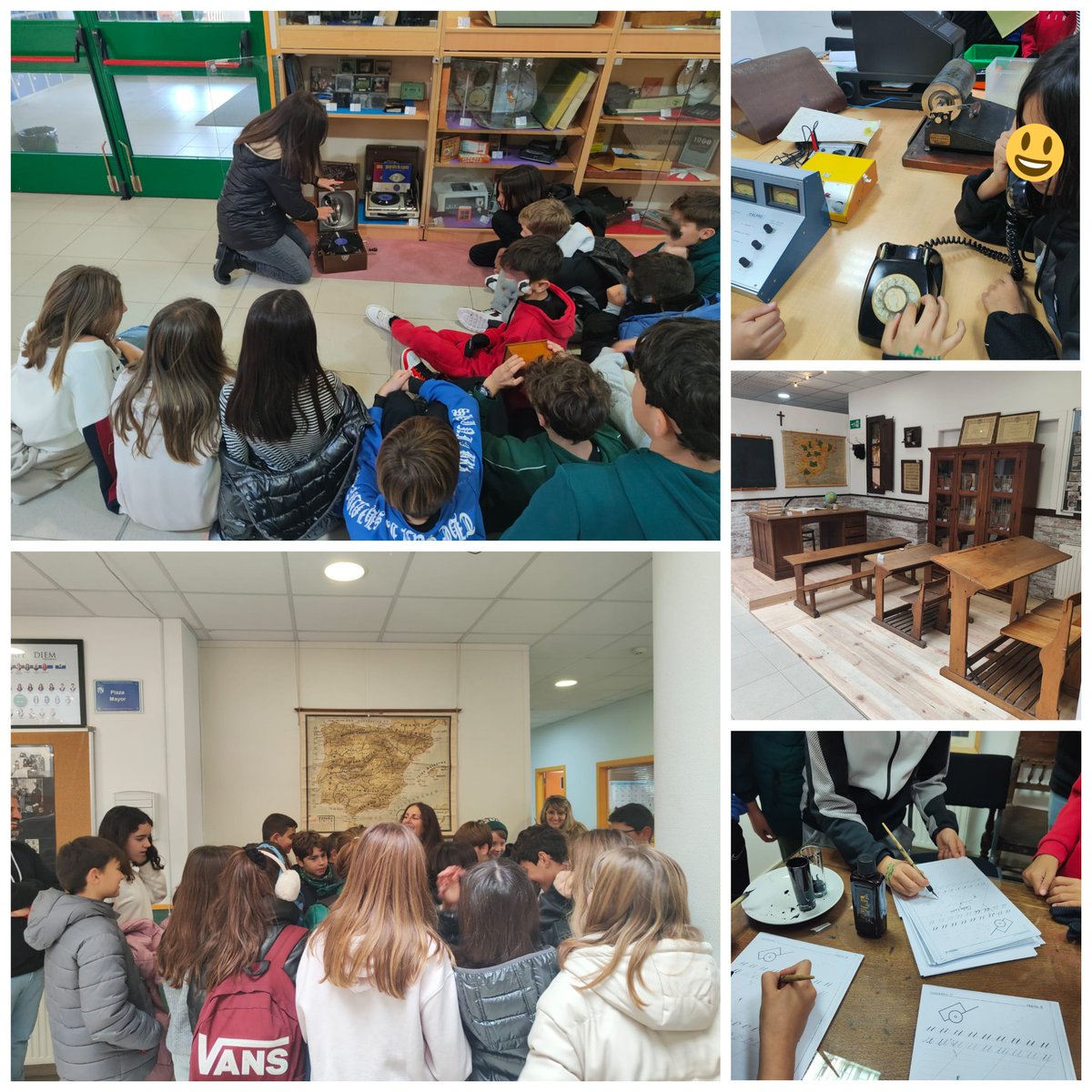 Desde hoy el alumnado de tercero a sexto, visitará la exposición "Sueños y tizas" del IES Carpe Diem.

Allí  podrán disfrutar de una gran experiencia descubriendo curiosidades de la Historia de la educación en España.

Mil gracias al IES Carpe Diem por abrirnos sus puertas.