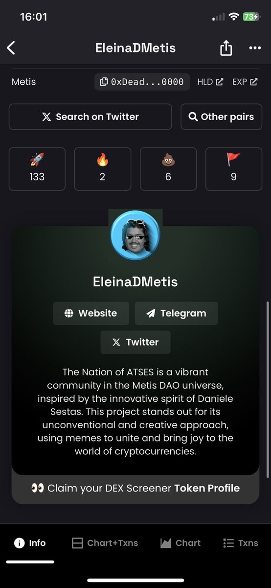 Atses_official's tweet photo. ๐๐ข Attention $Atses community! We're now active on @Dexscreener๐
More visibility coming your way. Follow us and stay updated. #Atses #Dexscreener #memecoin
@MetisDAO
@netswapofficial
@danielesesta https://t.co/hGWYigwLqa