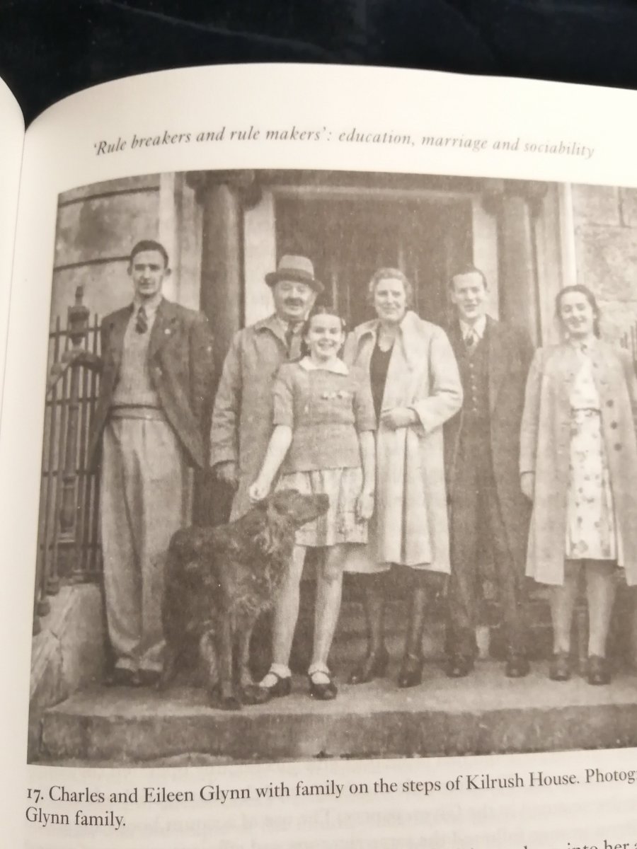 My collection of #KateOBrien books continues. Delighted w/ 1st edition (1931) 'Without my Cloak' from @KennysBookshop which belonged to Eileen Glynn seen here w/ family at Kilrush House. Now I'm reading about Eileen's family thanks to @FearStairLmk 's bk 'The Glynns of Kilrush'.