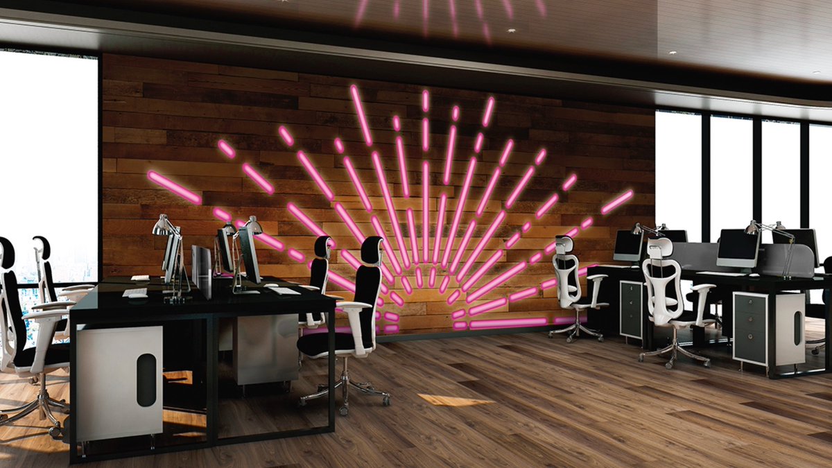 SurfaceMaterial's tweet image. Transform your project with Level's Neon Sunburst pattern! Elevate your design with eye-catching clear ink effects that make it truly 'glow.' Plus, customize your look by selecting from a range of vibrant backgrounds. 
#surfacematerials #findyourlevel
